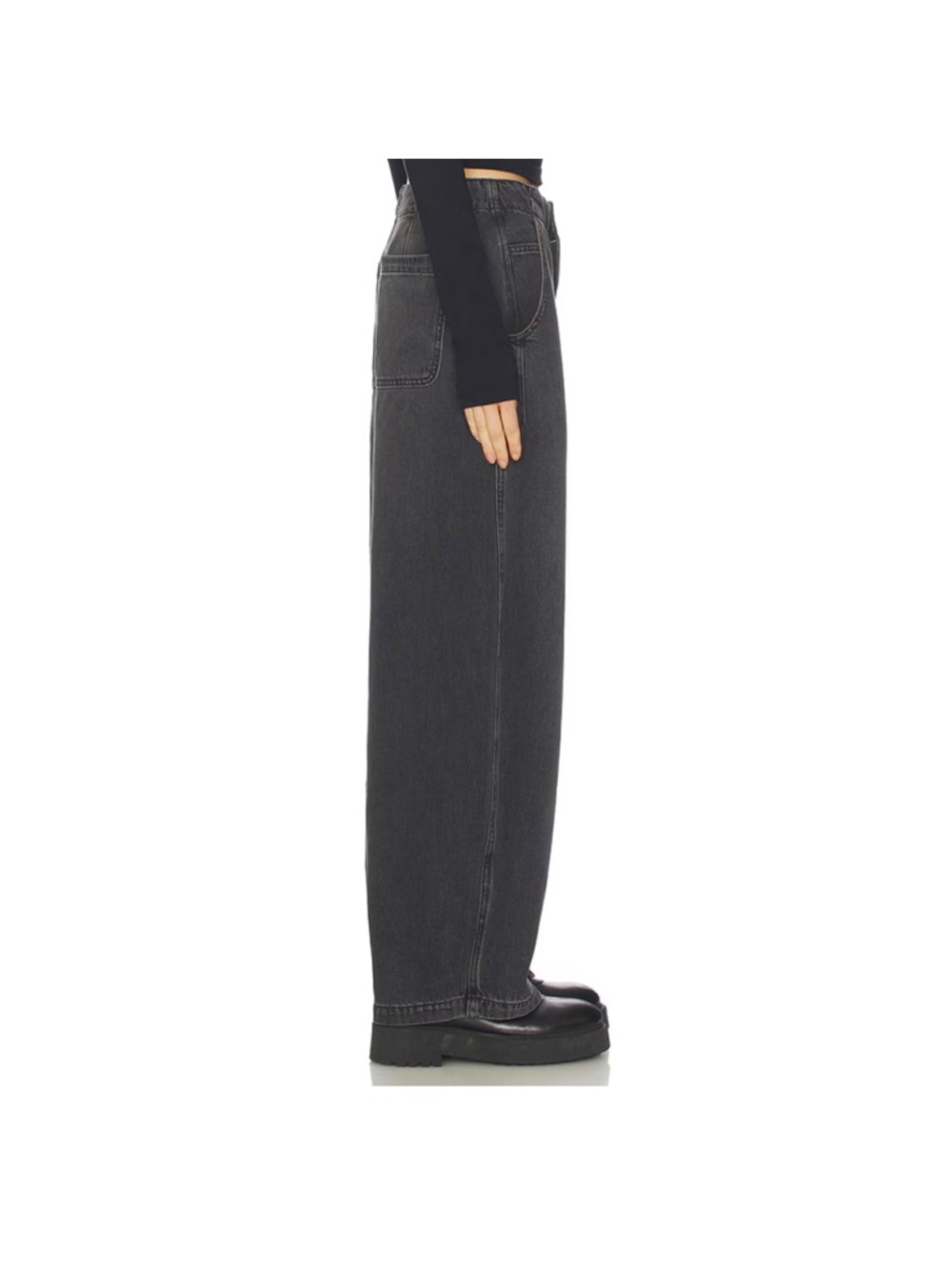 NWT Pistola Lottie High Rise Relaxed Bowed Jeans Zen Size 27 - Picture 3 of 8